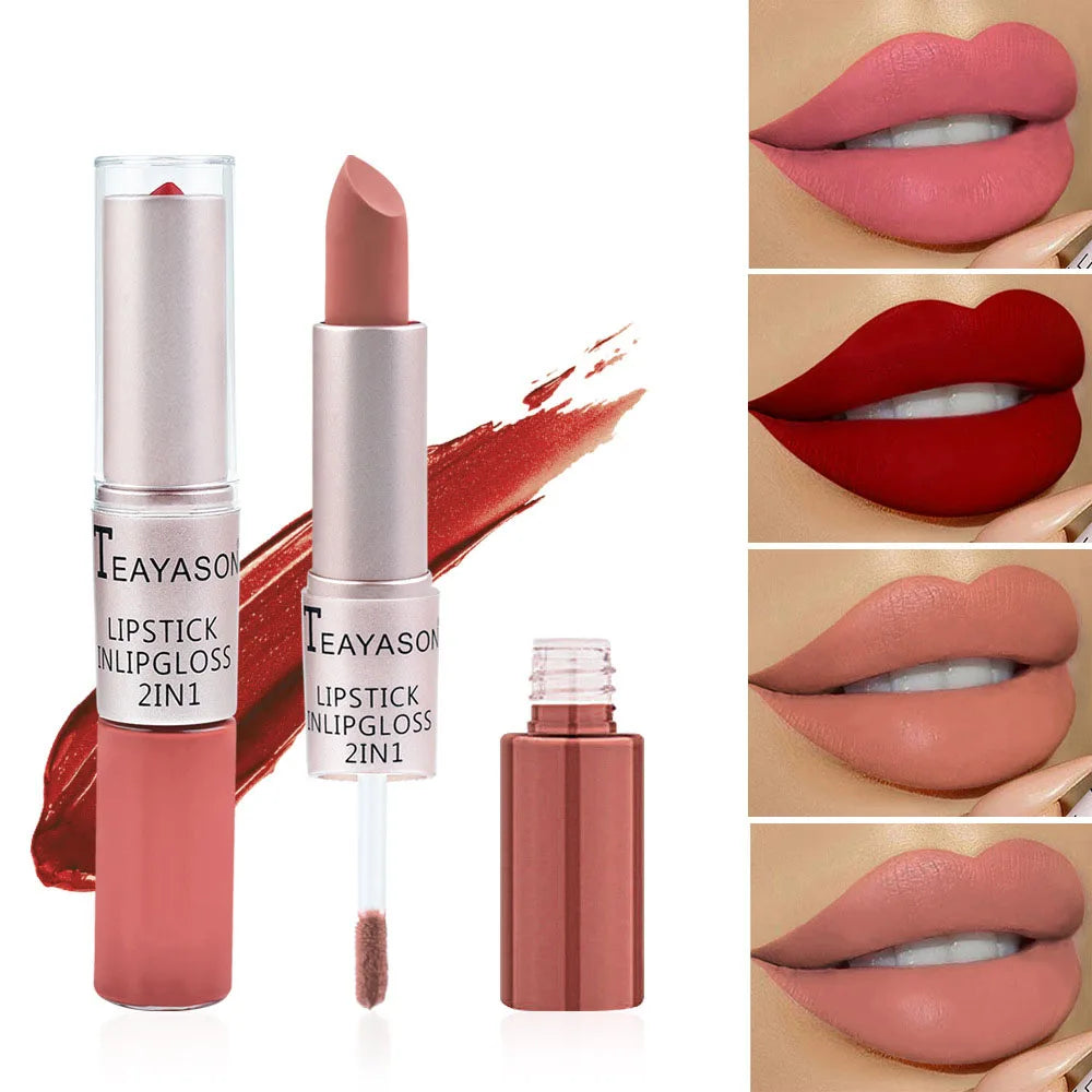 Lip Gloss 2 In 1 Lip Tint Waterproof and Long -Lasting