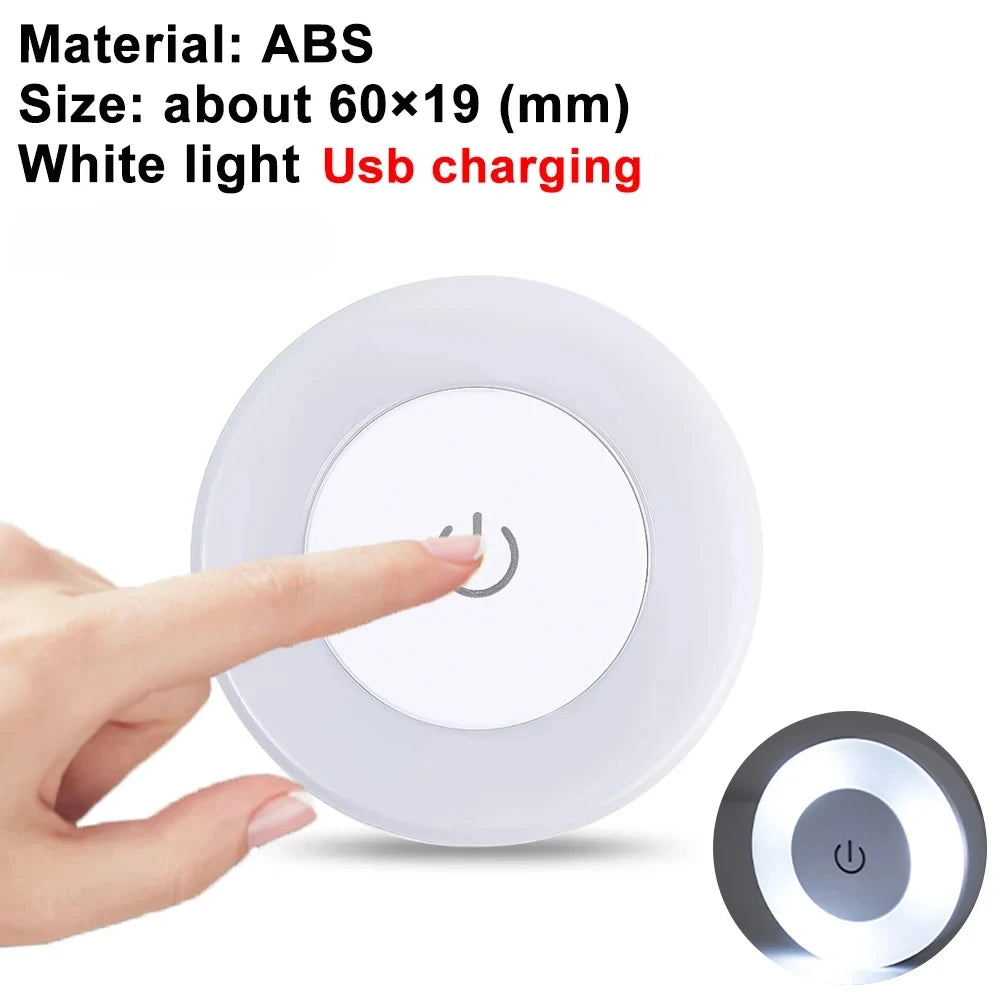 Round Mini LED Light With Touch Sensor/Magnetic Base