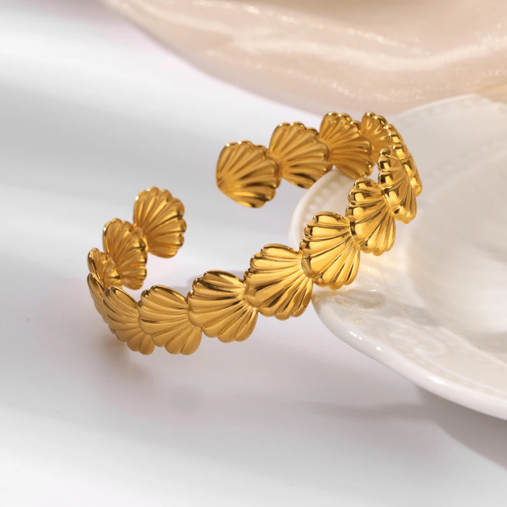 Stainless Steel Gold/Silver Cuff Bangles for Women