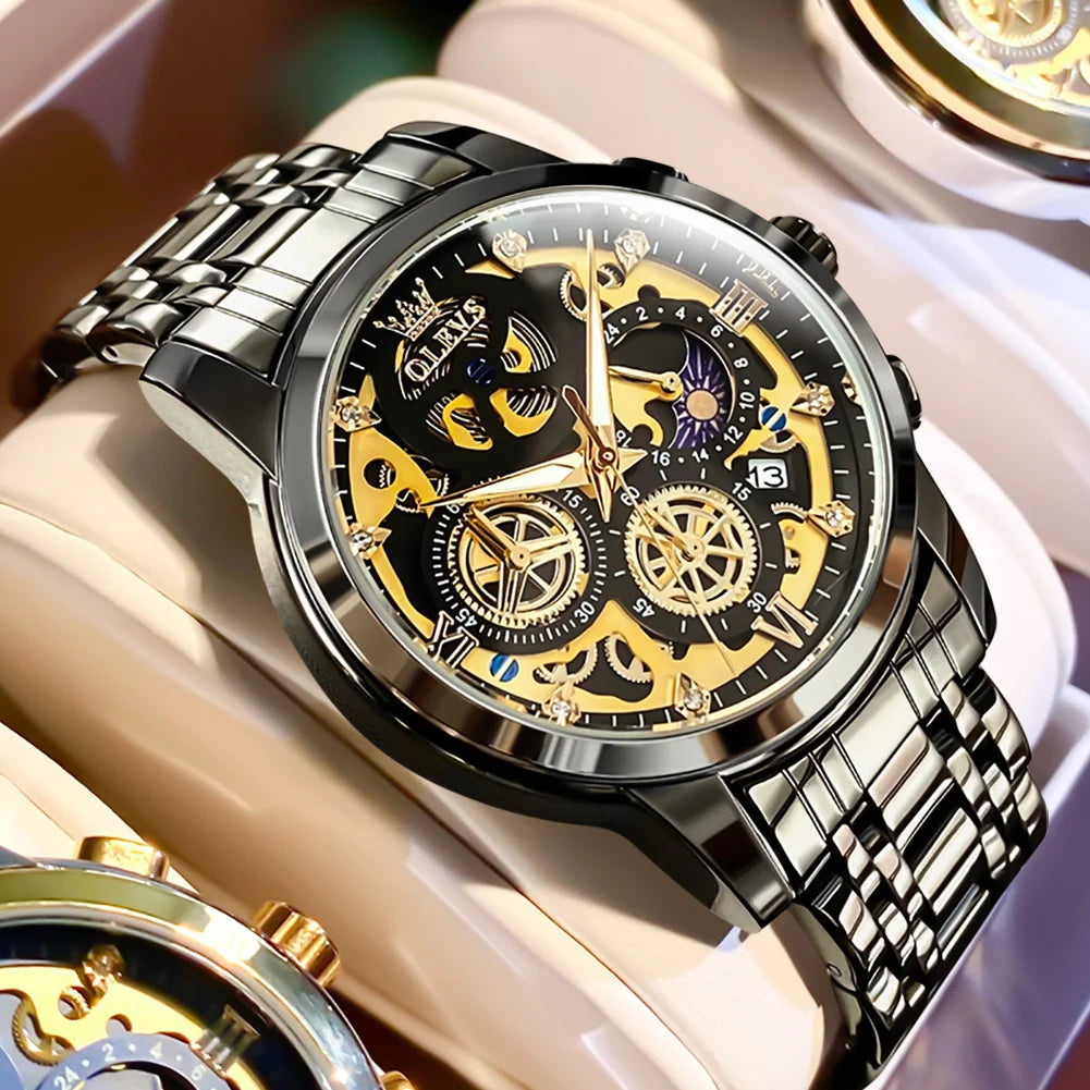 OLEVS Top Brand Luxury Original Waterproof Quartz Watch for Man