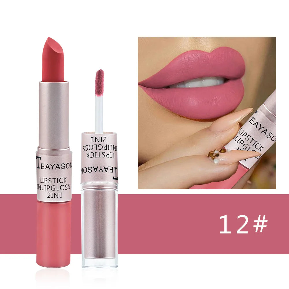 Lip Gloss 2 In 1 Lip Tint Waterproof and Long -Lasting