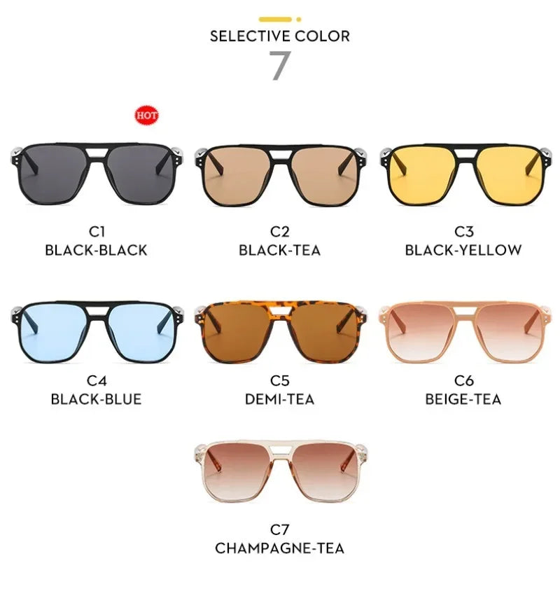 Vintage Square Sunglasses for Women UV400 Shades