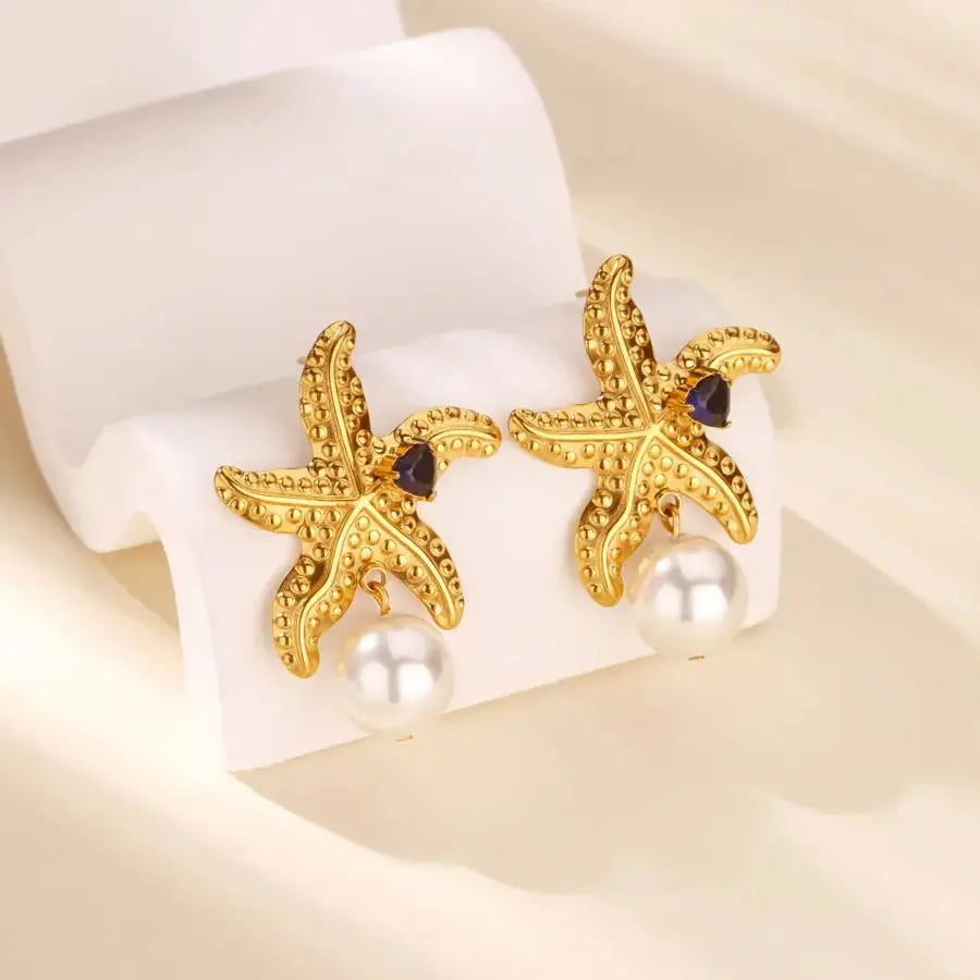 Stainless Steel Gold Color Plated Earrings