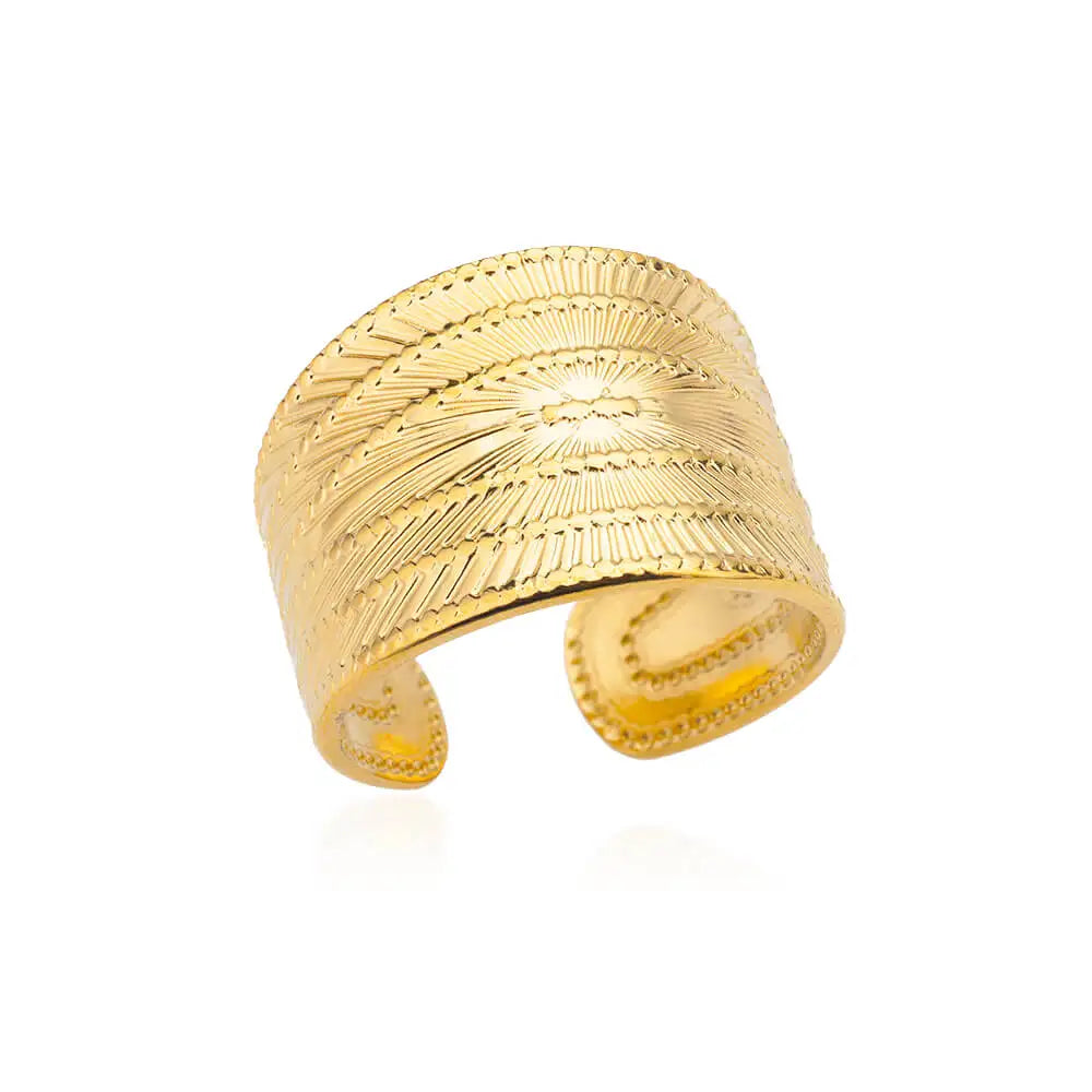 Gold Plated Adjustable Stainless Steel Rings For Women