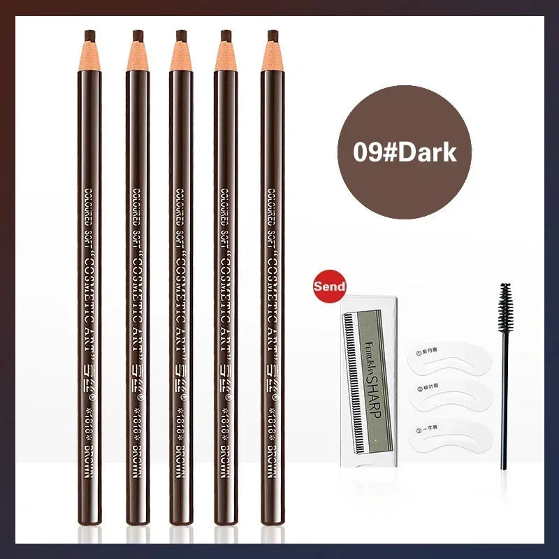 5pcs Professional Microblading, Waterproof Eyebrow Pencil