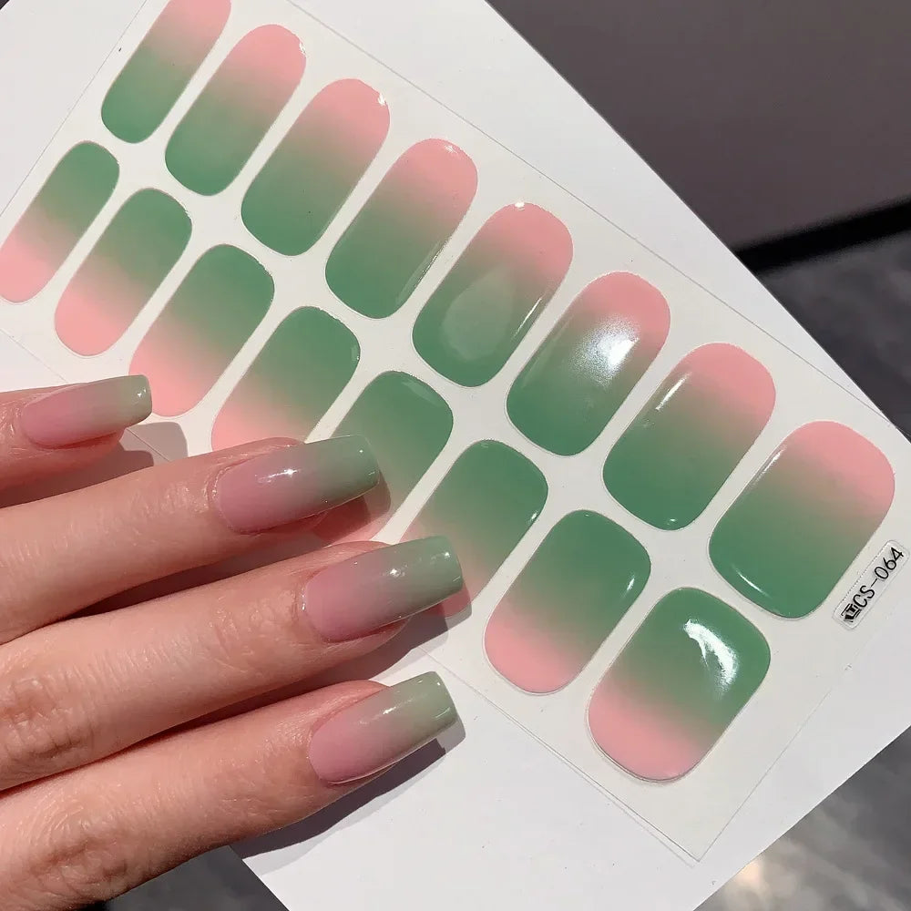 Semi-cured Gel Nail Stickers for UV Lamp