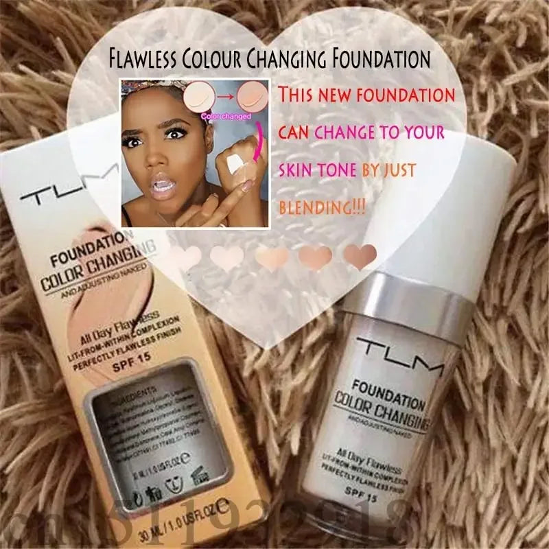 TLM Foundation Liquid Soft Matte Long Lasting Hydrating Makeup Base
