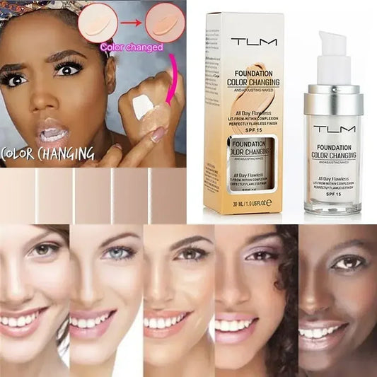 TLM Foundation Liquid Soft Matte Long Lasting Hydrating Makeup Base