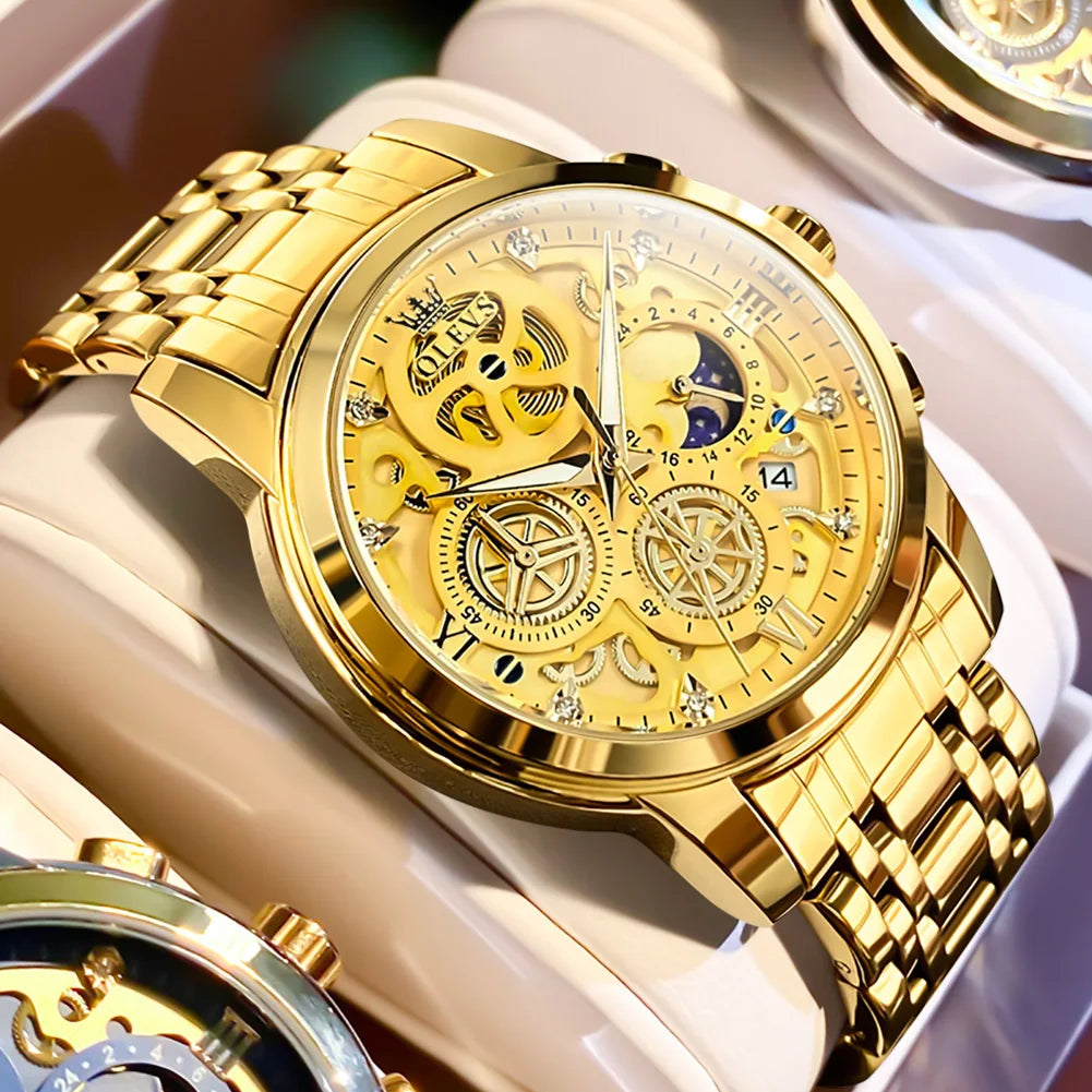 OLEVS Top Brand Luxury Original Waterproof Quartz Watch for Man