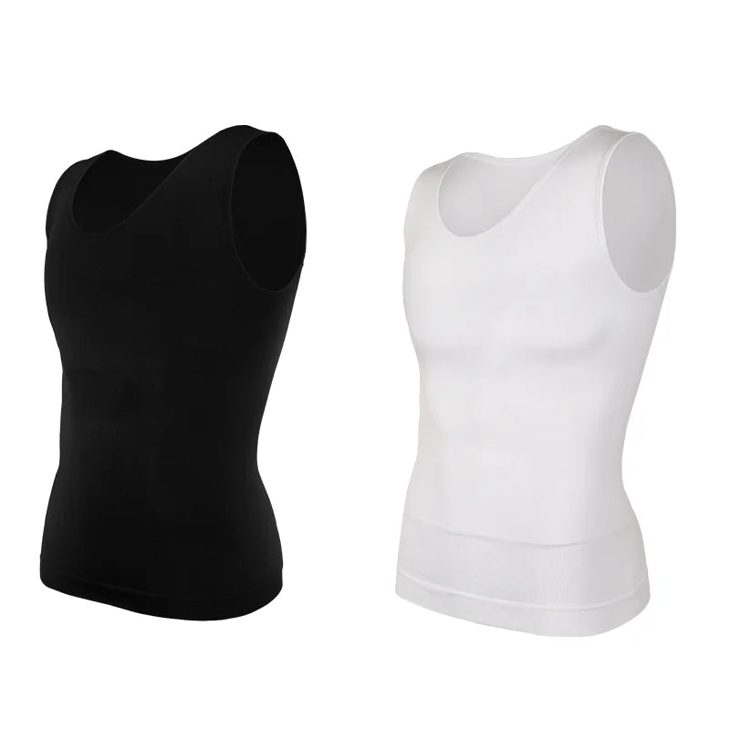 Men Tummy Shapewear Compression Shirt for Flat Belly