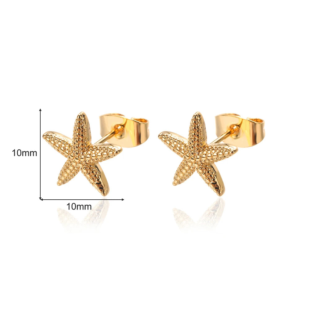 Stainless Steel Gold Color Plated Earrings