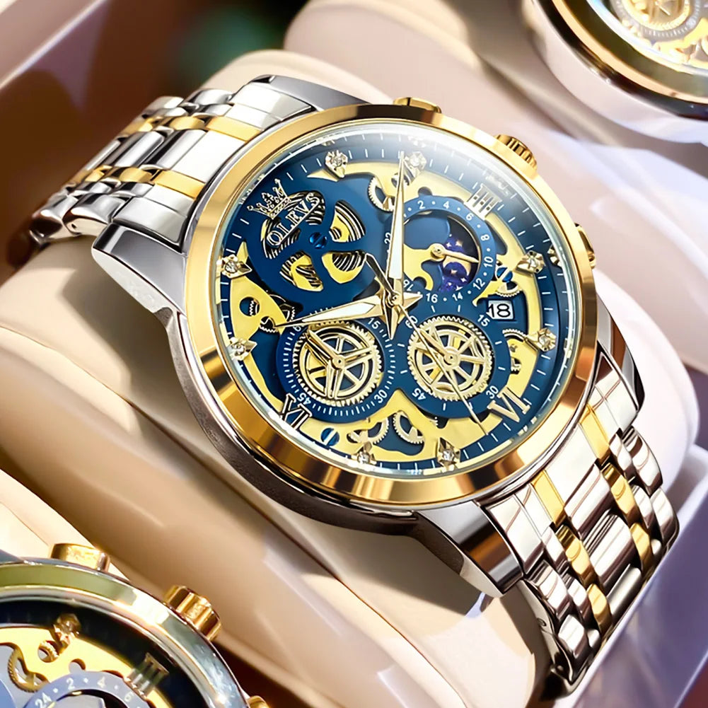 OLEVS Top Brand Luxury Original Waterproof Quartz Watch for Man