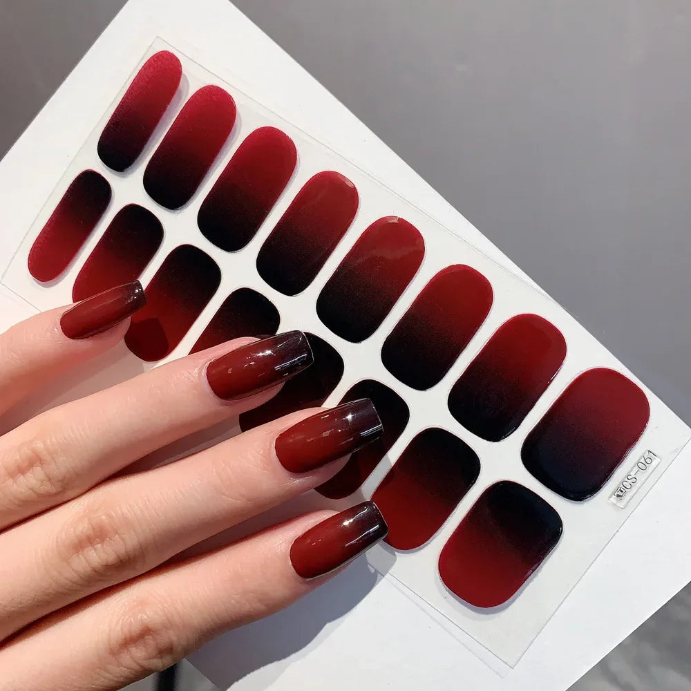 Semi-cured Gel Nail Stickers for UV Lamp