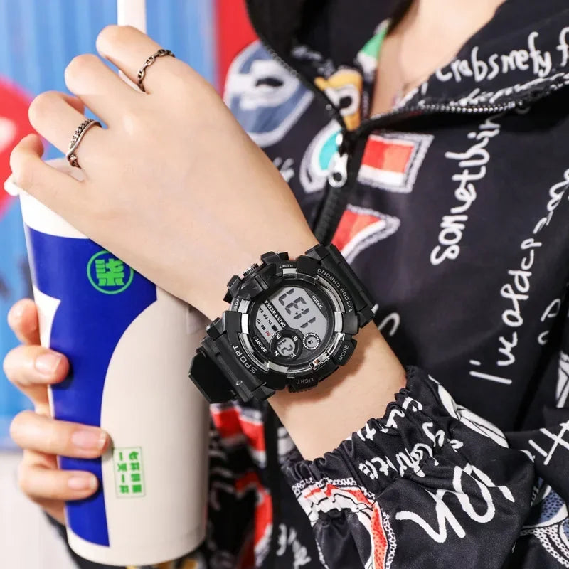 YIKAZE Waterproof Fashion Digital Sports Watch for Kids