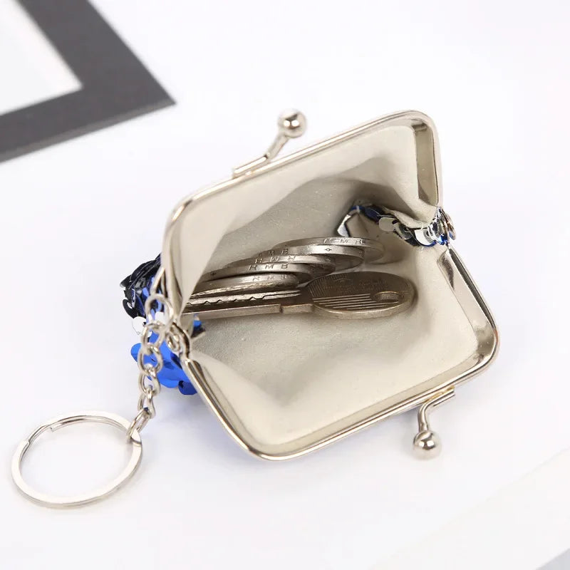 Mini Metal Clasp Keychain Coin Pouch Women