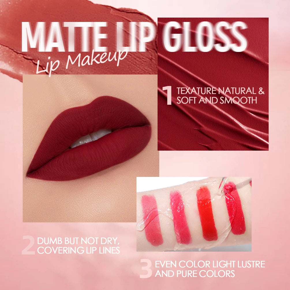 Nude Waterproof Matte Lip Gloss Liquid Lipstick/Lipgloss For Women