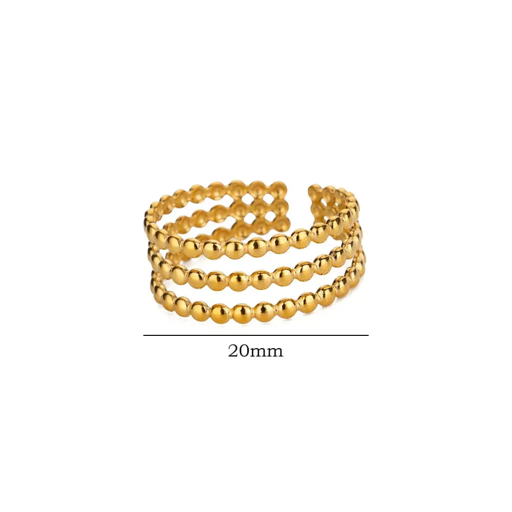 Elegant Gold Stainless Steel Rings For Women