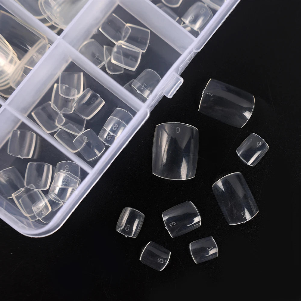 100pcs Press On Square Fake Toenails