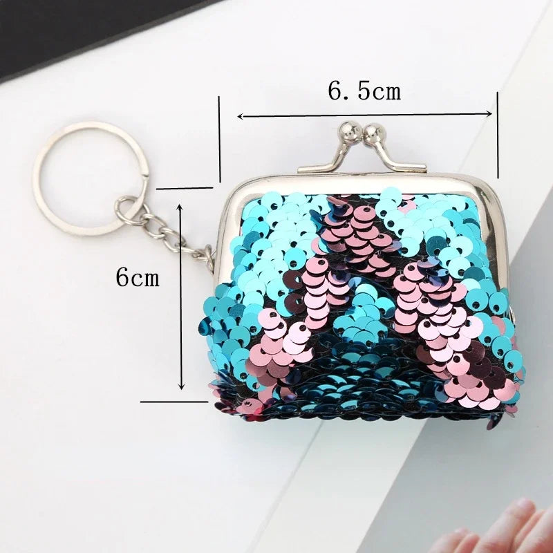Mini Metal Clasp Keychain Coin Pouch Women