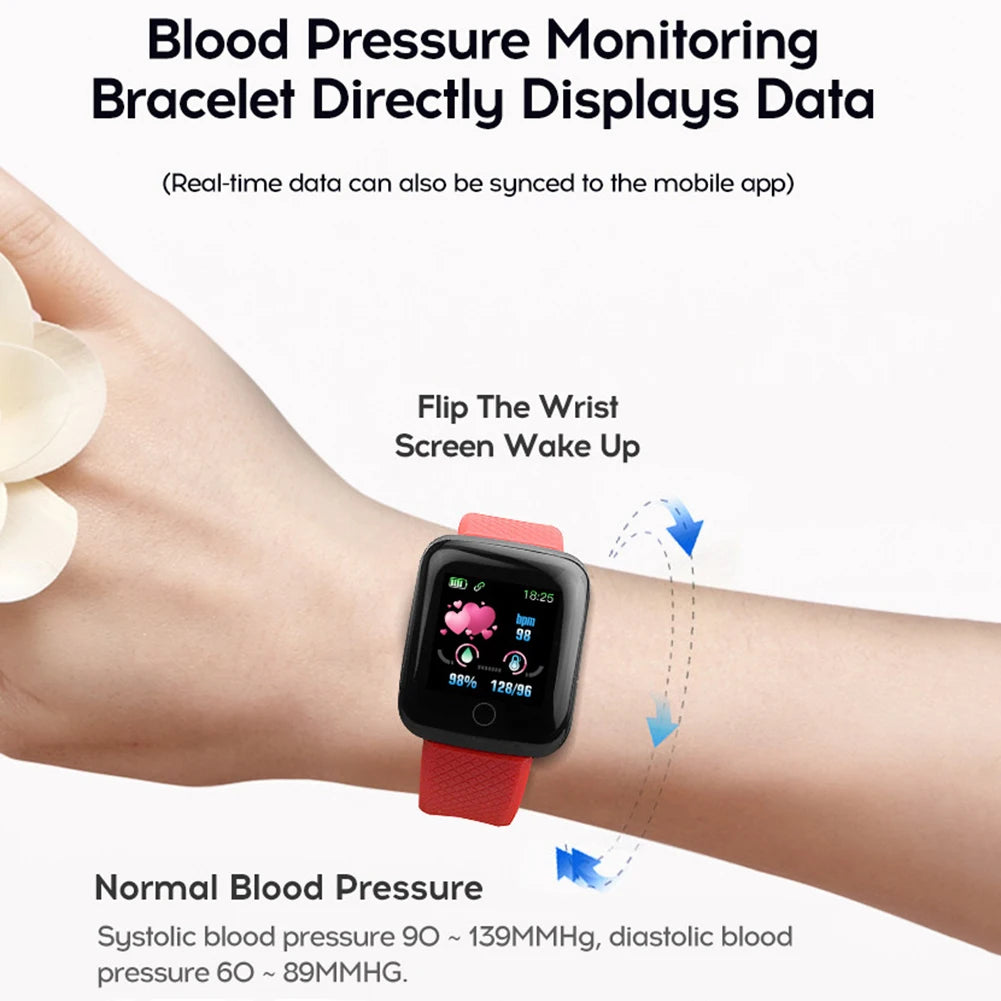116 Plus Smart Watch Fitness Tracker Heart Rate Monitor