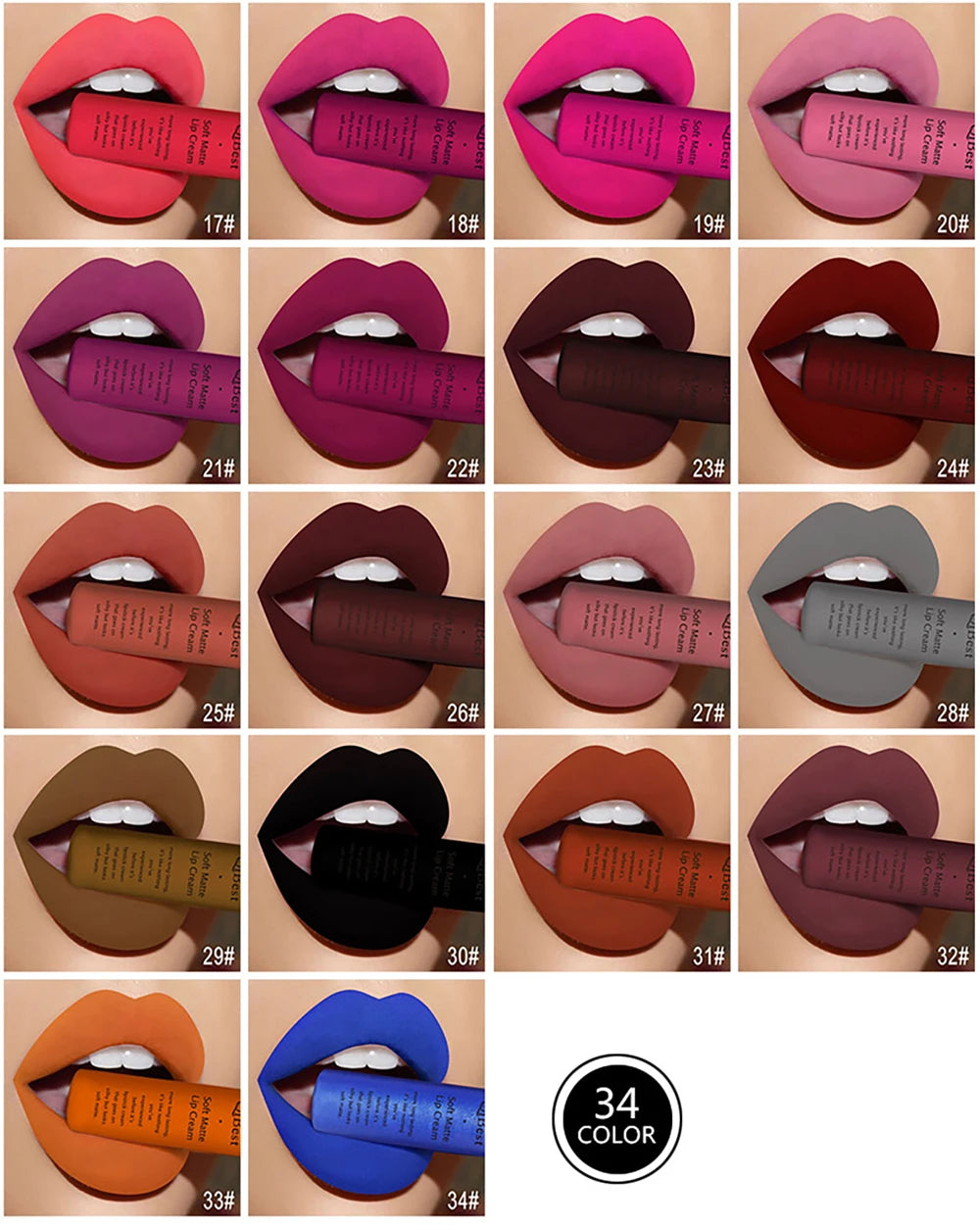 Nude Waterproof Matte Lip Gloss Liquid Lipstick/Lipgloss For Women