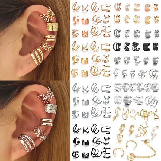 Ear Cuff, Non-Piercing Ear Clips Set