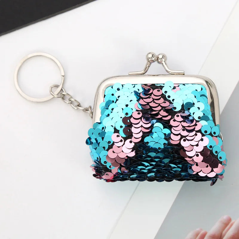Mini Metal Clasp Keychain Coin Pouch Women