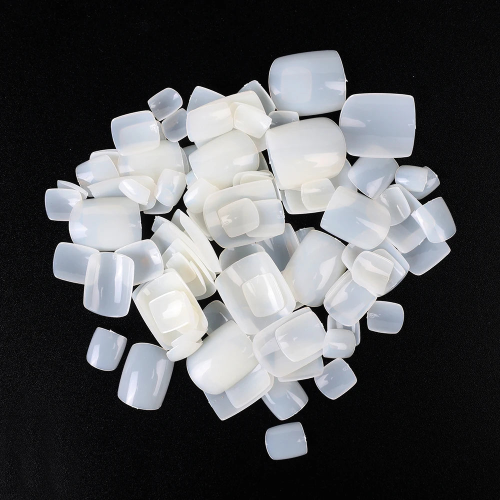 100pcs Press On Square Fake Toenails