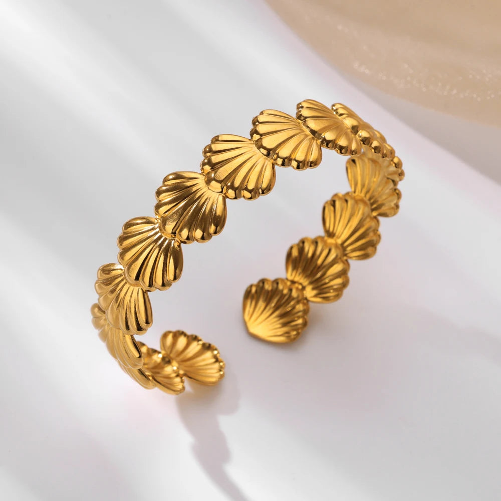 Stainless Steel Gold/Silver Cuff Bangles for Women