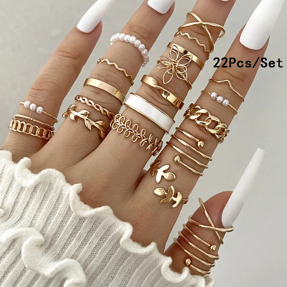 Bohemian Geometric Knuckle Rings Set For Women/Girls