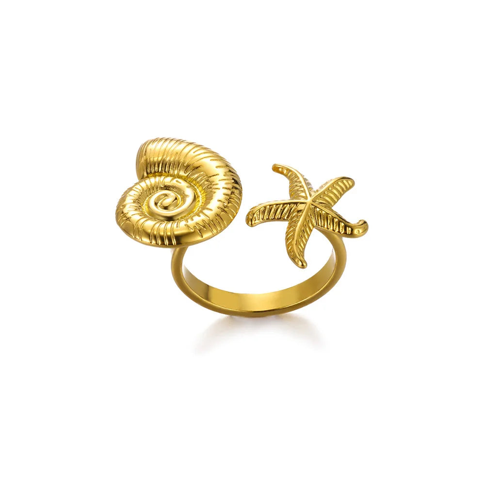 Elegant Gold Stainless Steel Rings For Women