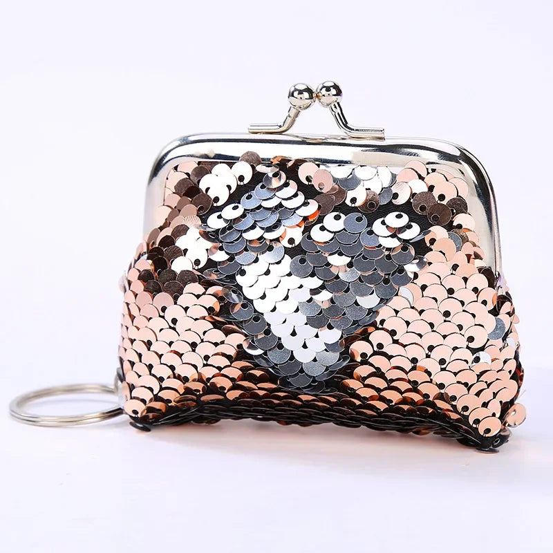 Mini Metal Clasp Keychain Coin Pouch Women