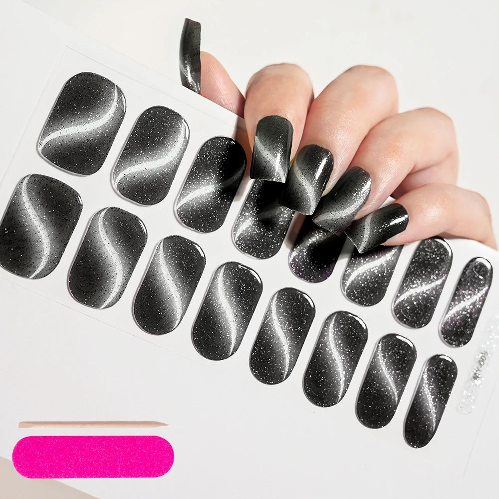 UV/LED Lamp Gel Nail Polish Wraps Long-Lasting Full Cover