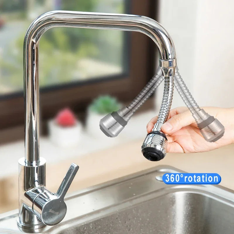 Kitchen Gadgets 2 Modes 360 Rotatable Bubbler High Pressure Water Faucet Extender