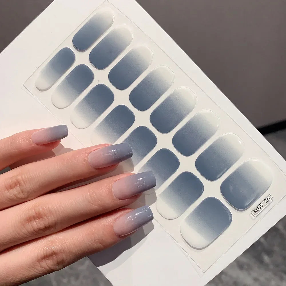 Semi-cured Gel Nail Stickers for UV Lamp