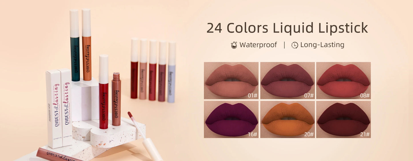 Nude Waterproof Matte Lip Gloss Liquid Lipstick/Lipgloss For Women