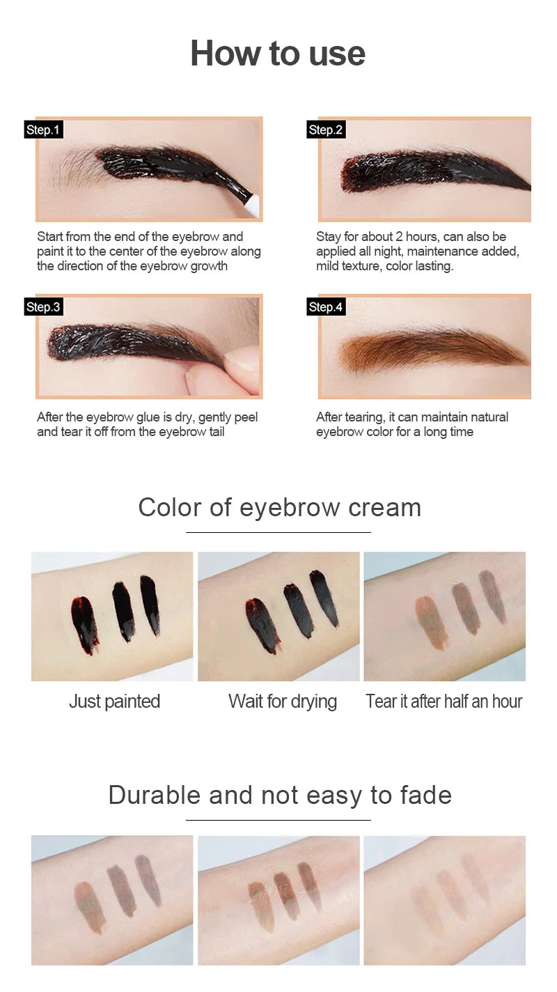 Peel-off Waterproof Tint Eyebrow Gel