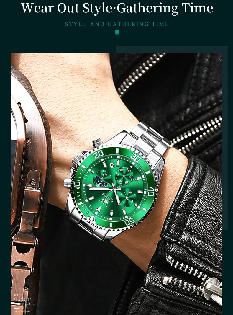 OLEVS Men's Watches Top Brand Original Waterproof Stainless Steel