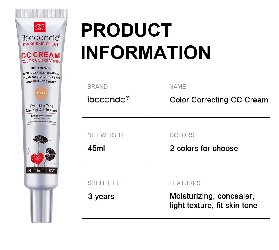 CC Cream  Concealer Full Coverage Cream for Face