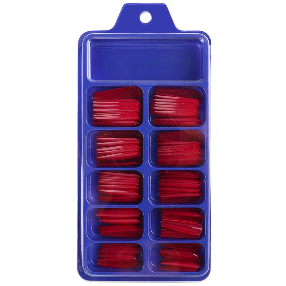 100pcs Press On Acrylic Coffin Extension Nails