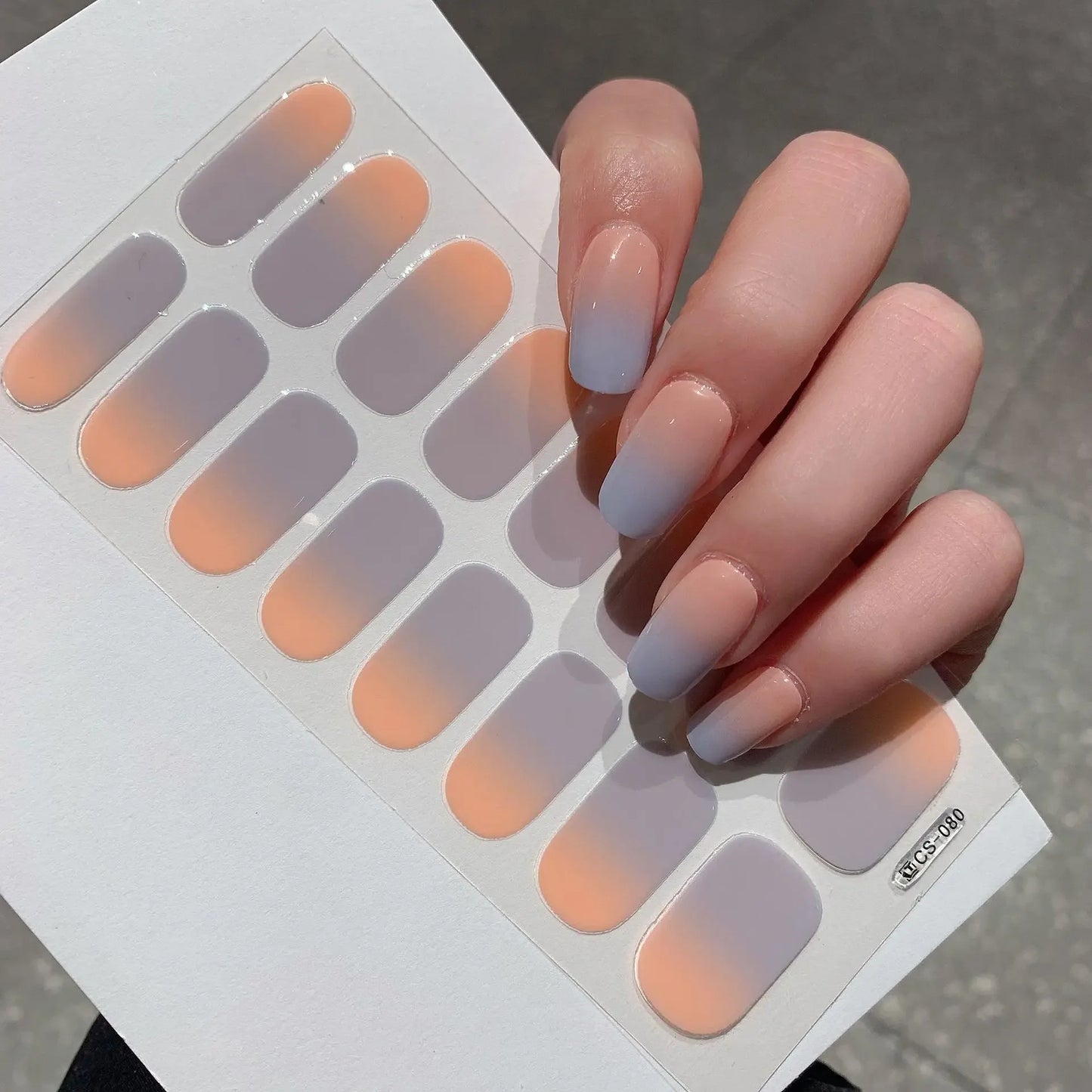 Semi-cured Gel Nail Stickers for UV Lamp