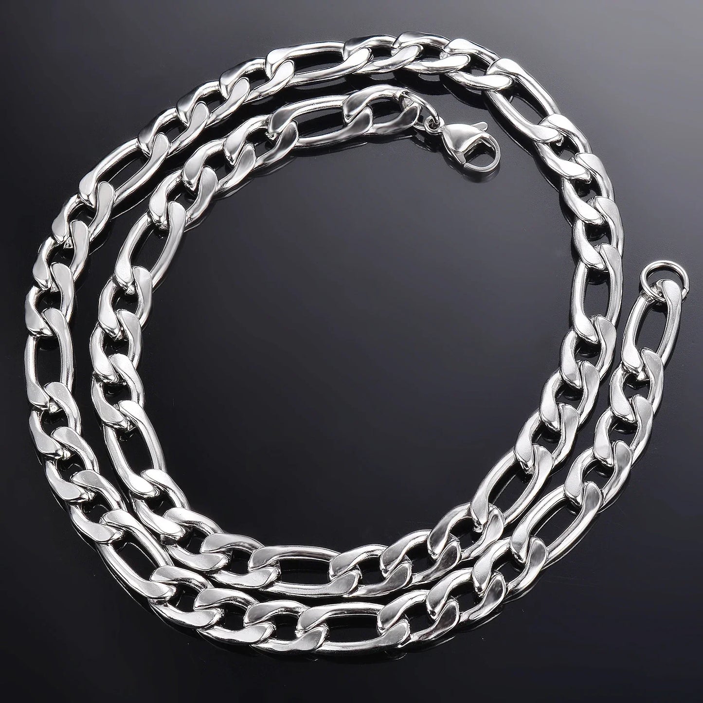 925 Sterling Long Silver Necklace with Clasp for Men & Women