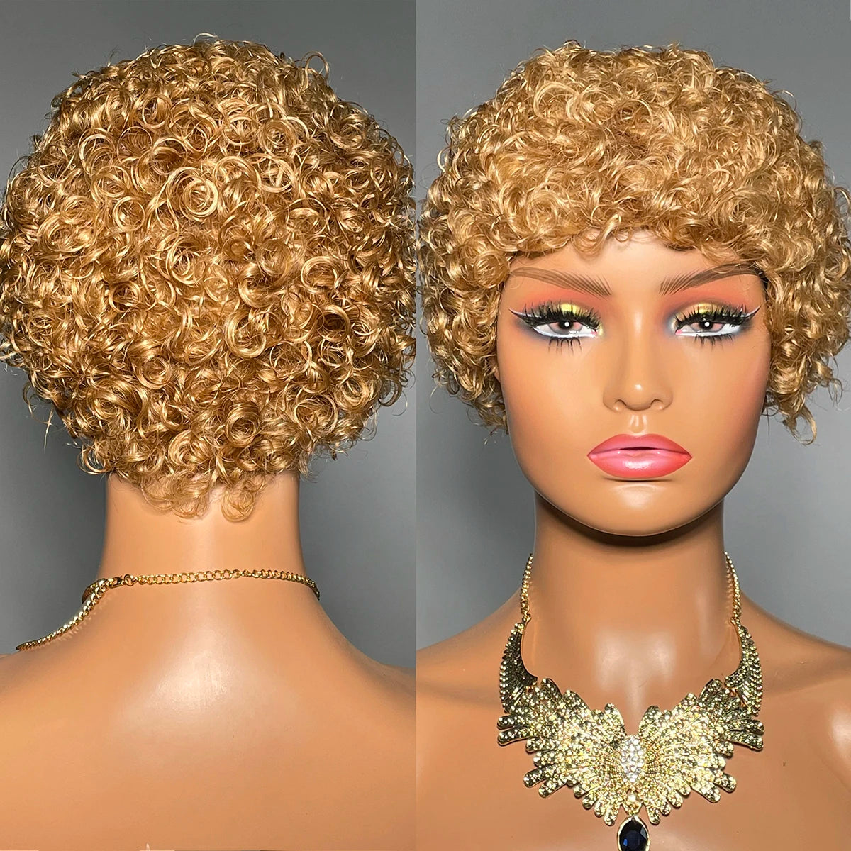 Short Curly Human Hair Wig