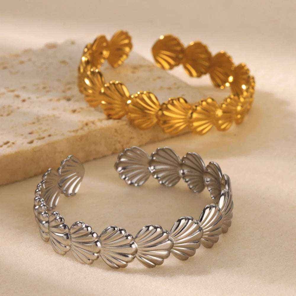 Stainless Steel Gold/Silver Cuff Bangles for Women