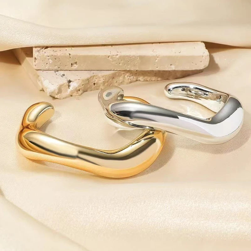 Irregular Plastic Cuff Bangle for Women
