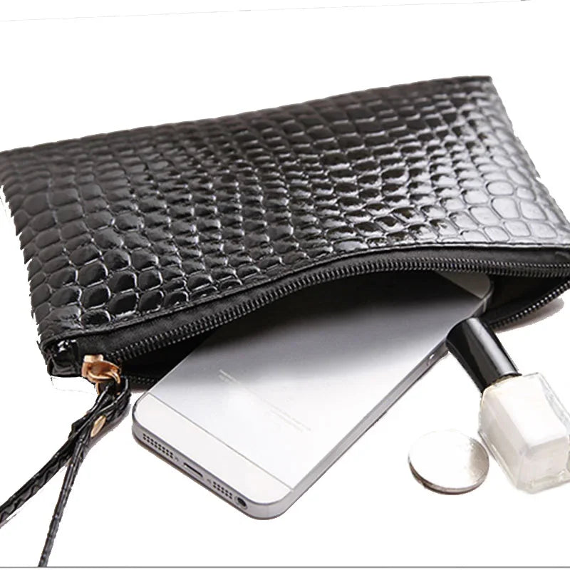 Fashion Croc Pattern Women Small Cosmetics Pouch