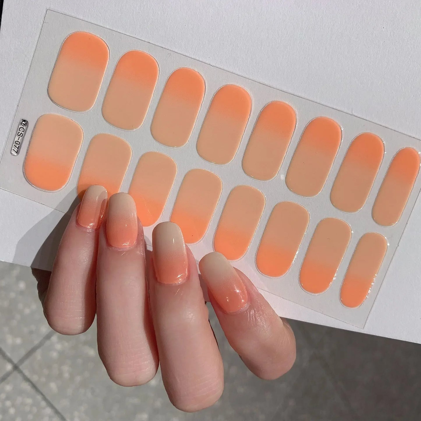 Semi-cured Gel Nail Stickers for UV Lamp