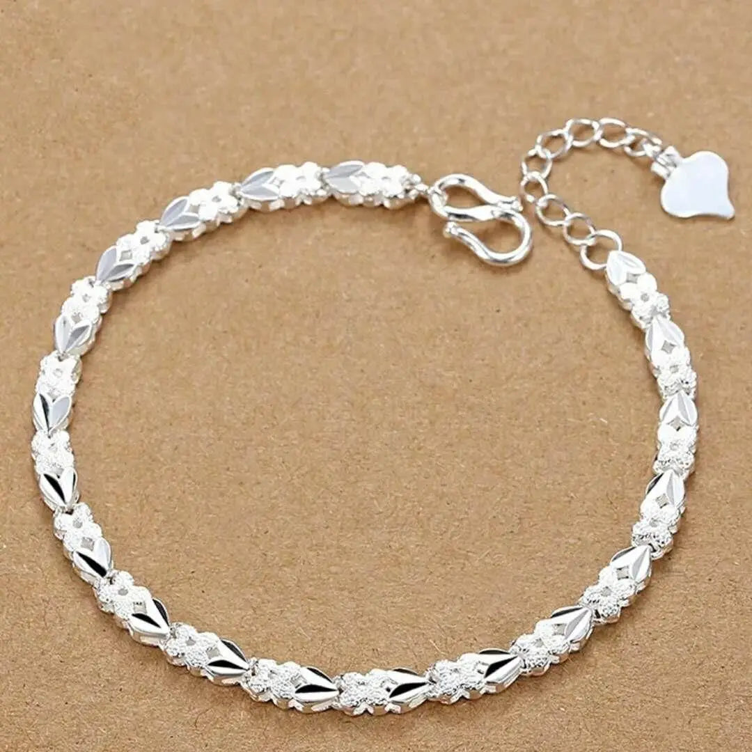 925 Sterling Silver Chain Bracelet for Women/Men
