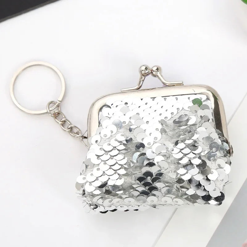 Mini Metal Clasp Keychain Coin Pouch Women