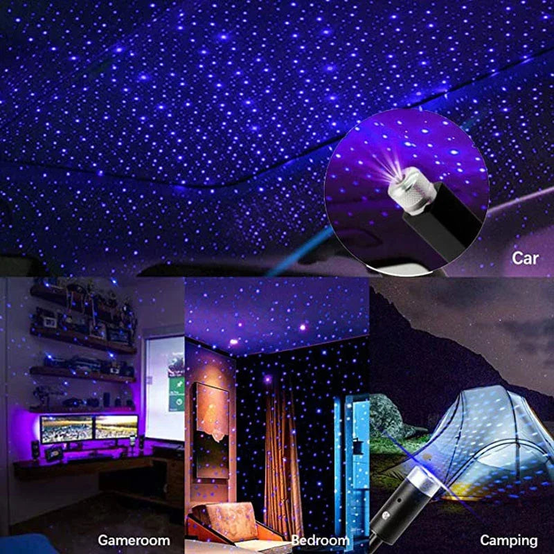 Mini Starry Laser Projector Lights for Car Interior  Roof, USB